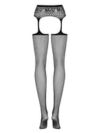 Garter stockings S307 black S/M/L