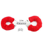 Fetish Pleasure Fluffy Hand Cuffs Red