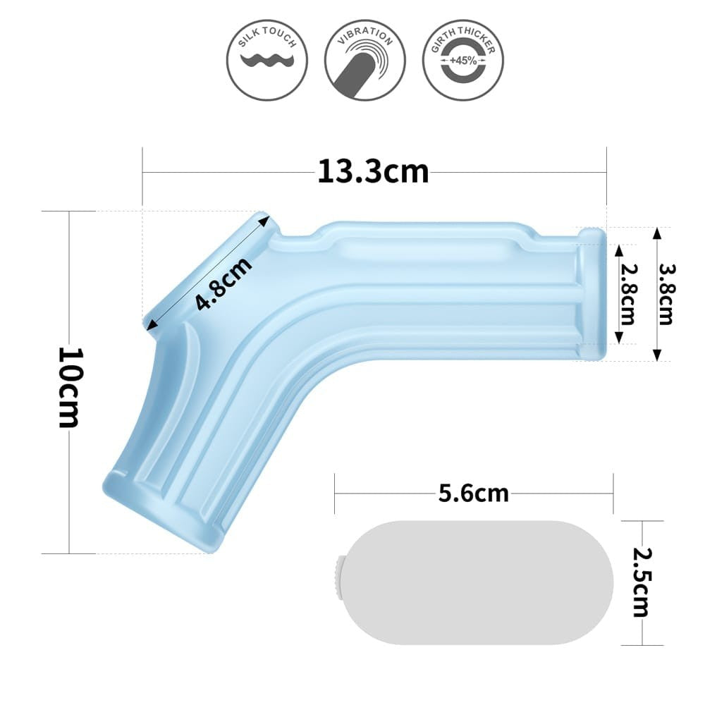 Vibrating Ridge Knights Ring with Scrotum Sleeve