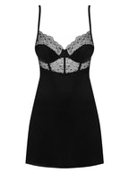 Sharlotte chemise & thong black S/M