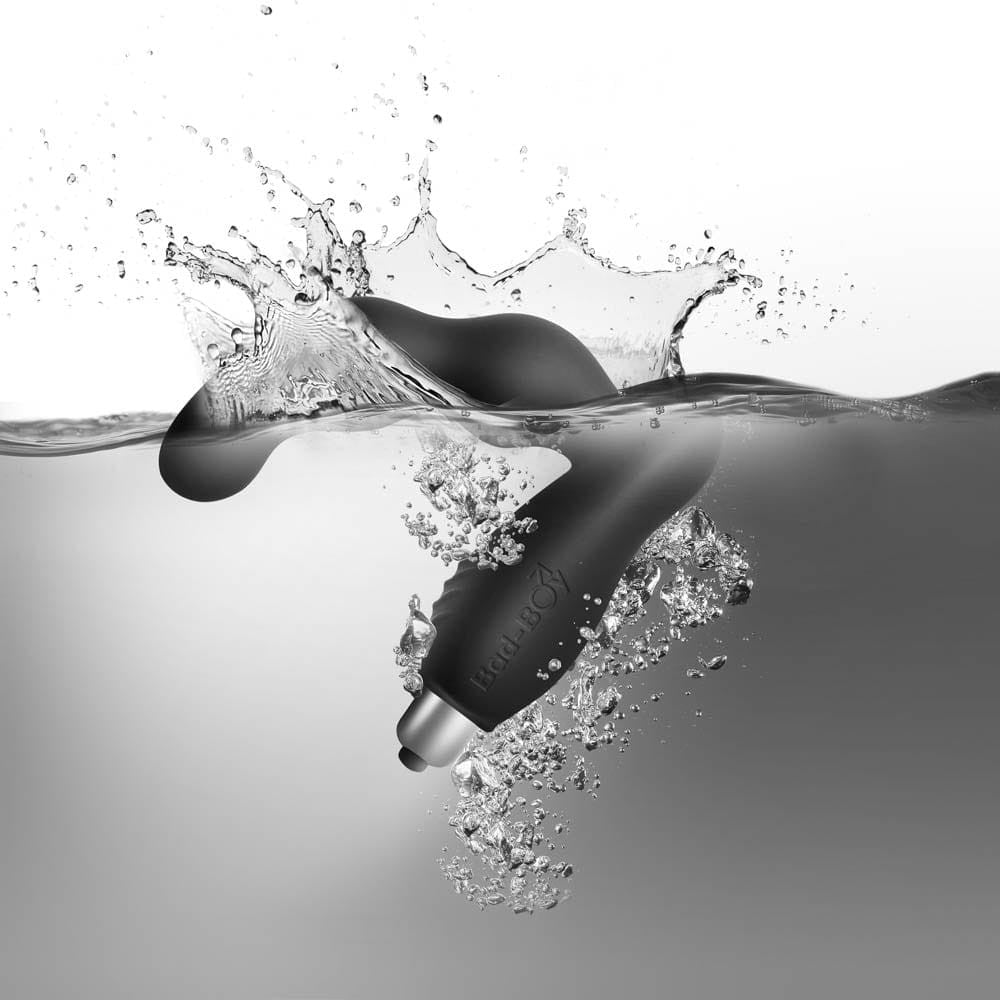 Fekete ergonomikus rezgő prosztata masszírozó – 7 funkcióval