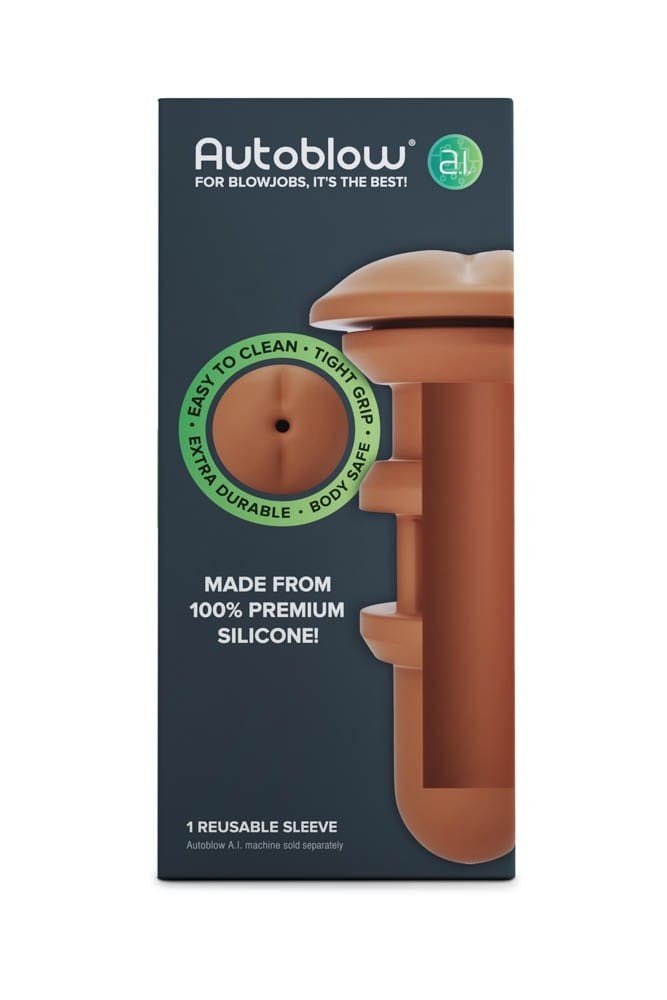 Autoblow A.I. Silicone Anus Sleeve - Brown