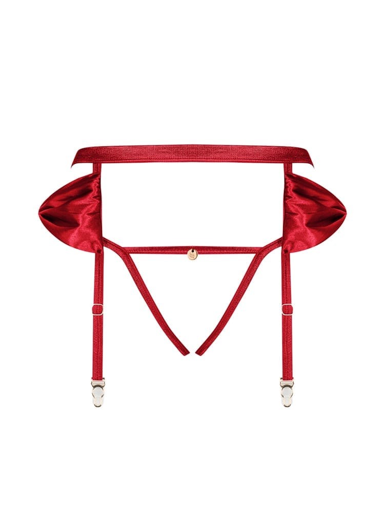 Rubinesa garter belt & crotchles thong L/XL