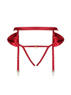 Rubinesa garter belt & crotchles thong L/XL