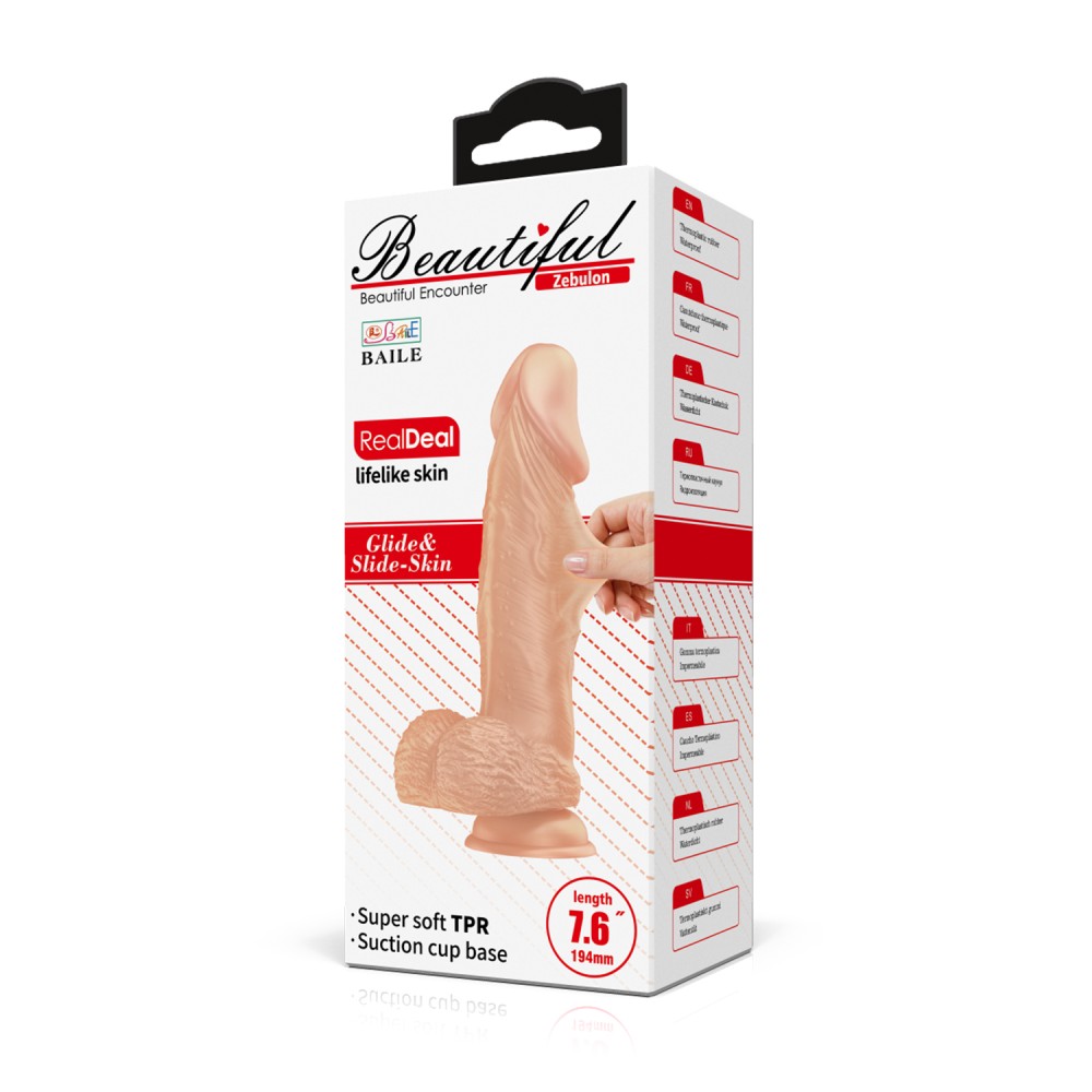 Beautiful Zebulon 7,6 " Dildo Flesh