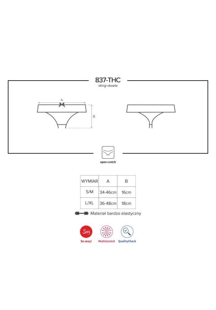 837-THC-1 crotchless thong S/M