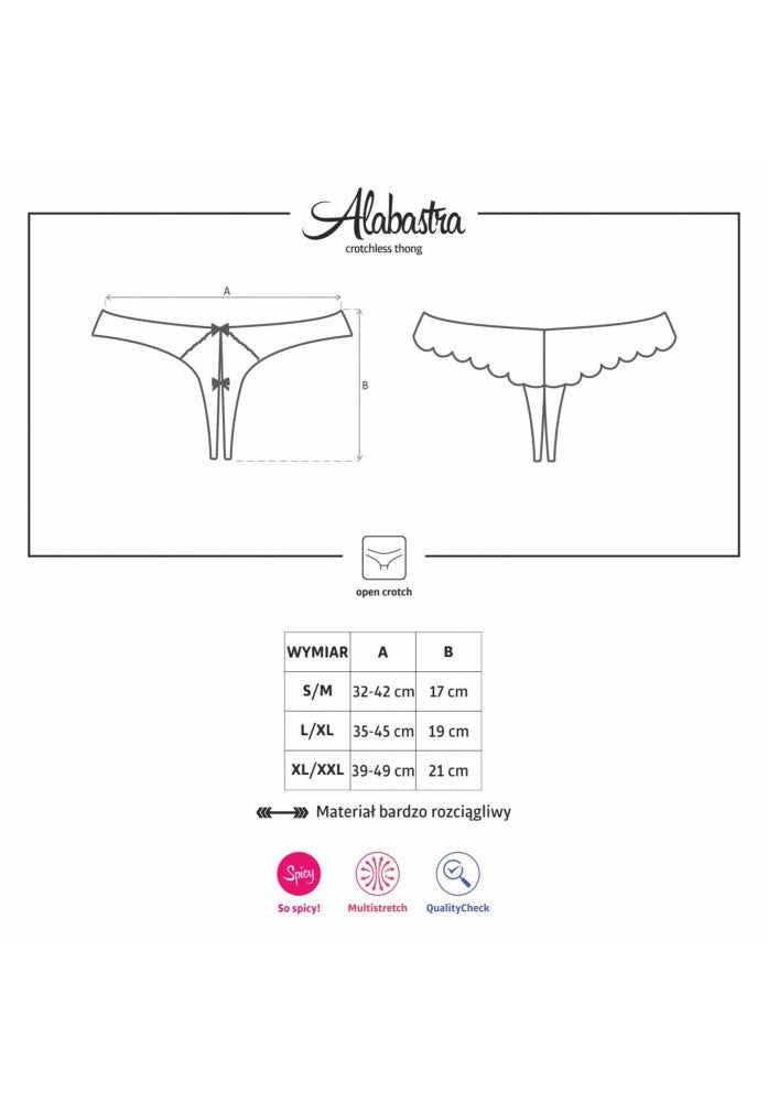 Alabastra crotchless thong S/M
