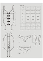 Bunny suit 4 pcs costume pink S/M