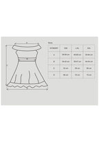 Flores chemise & thong black S/M