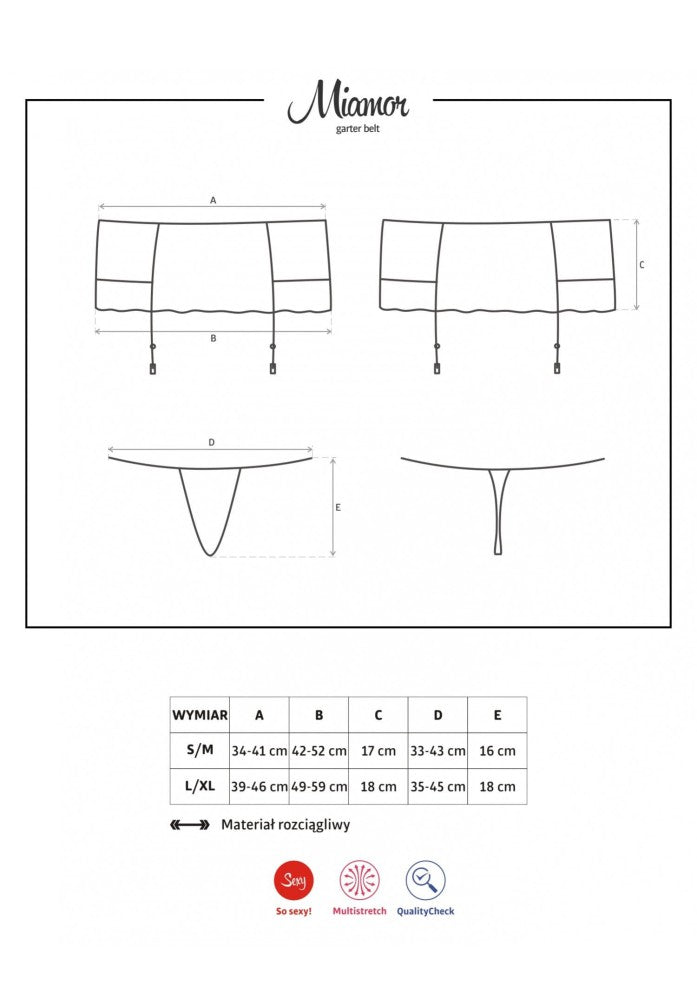 Miamor garter belt & thong S/M