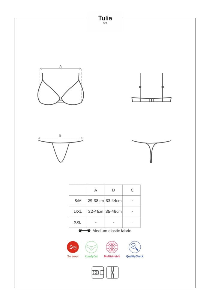 Tulia 2 pcs set cupless XS/S