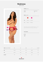 Rubinesa garter belt & crotchles thong S/M