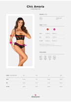 Chic Amoria 2-pcs crotchless set M/L