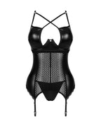 Fekete fűző és tanga XS/S