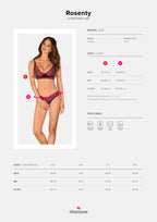Rosenty 2-pcs crotchless set M/L