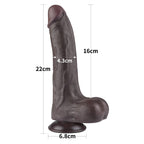 8.5'' Sliding Skin Dual Layer Dong Black II