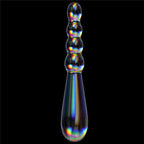 Twilight Gleam Glass Dildo- Rising Ripples