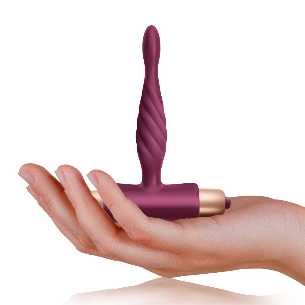 Mini vibrátor és vibrációs anál plug szett - Burgundi vörös