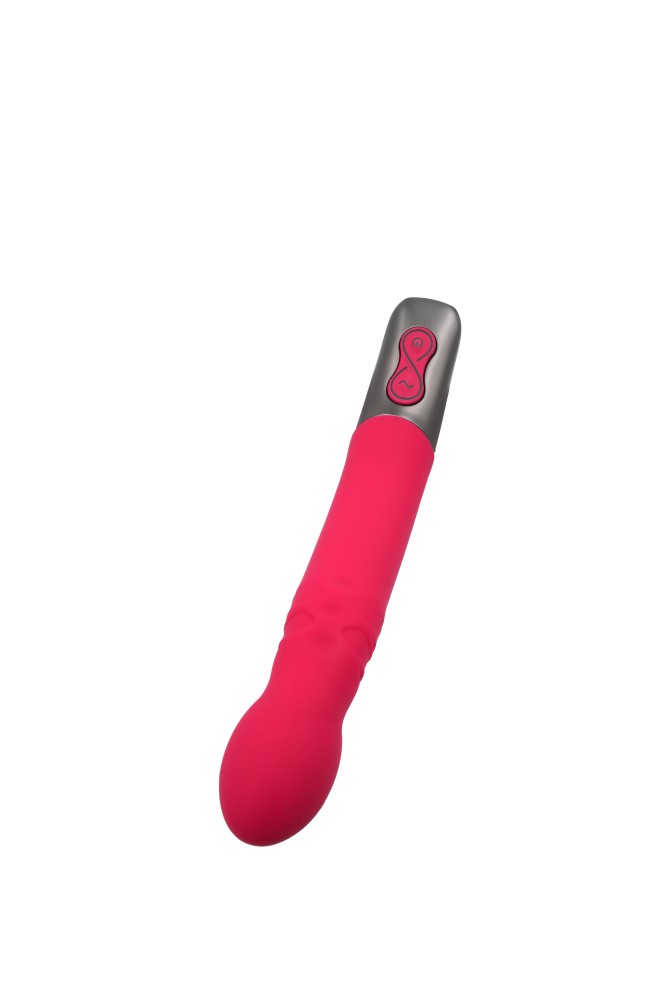 TITANZ 8" SILICONE RECHARGEABLE VIBRATOR IN PINK