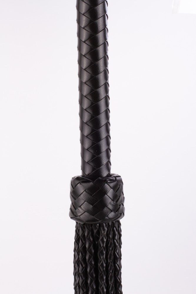 Kid Handle Kid Leather Braided Tails Black