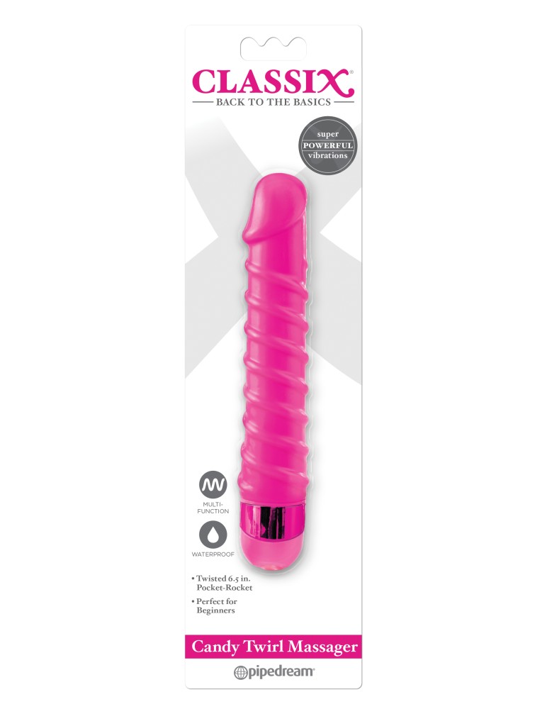 Candy Twirl Massager Pink