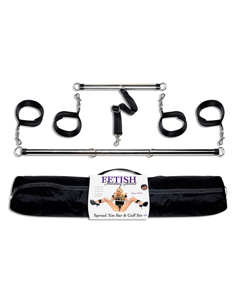 Spread 'em Bar and Cuff Set Silver/Black