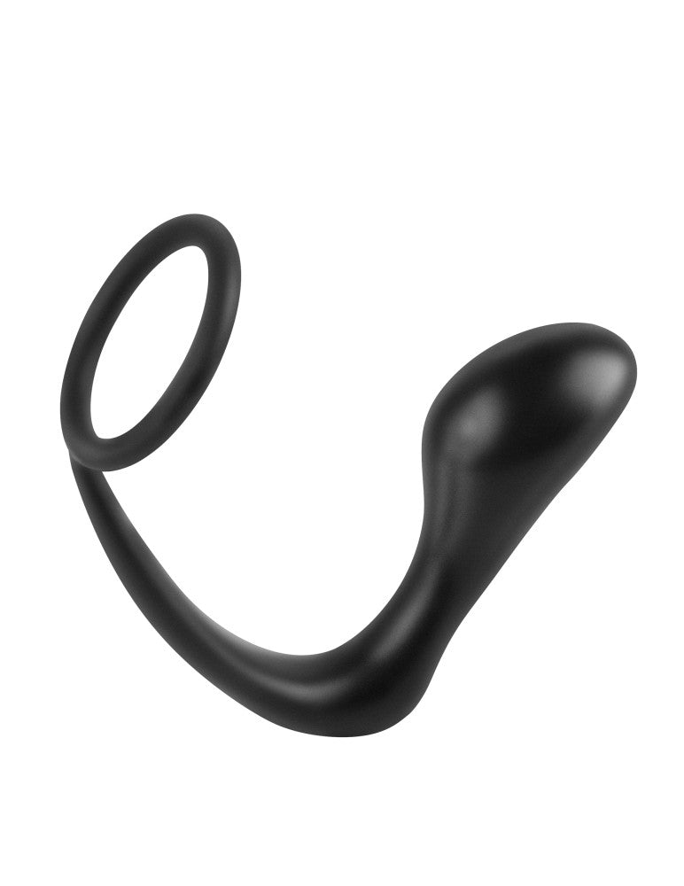 Ass-Gasm Cockring Plug Black