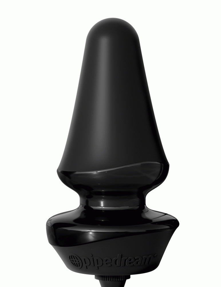 Inflatable Silicone Butt Plug Black