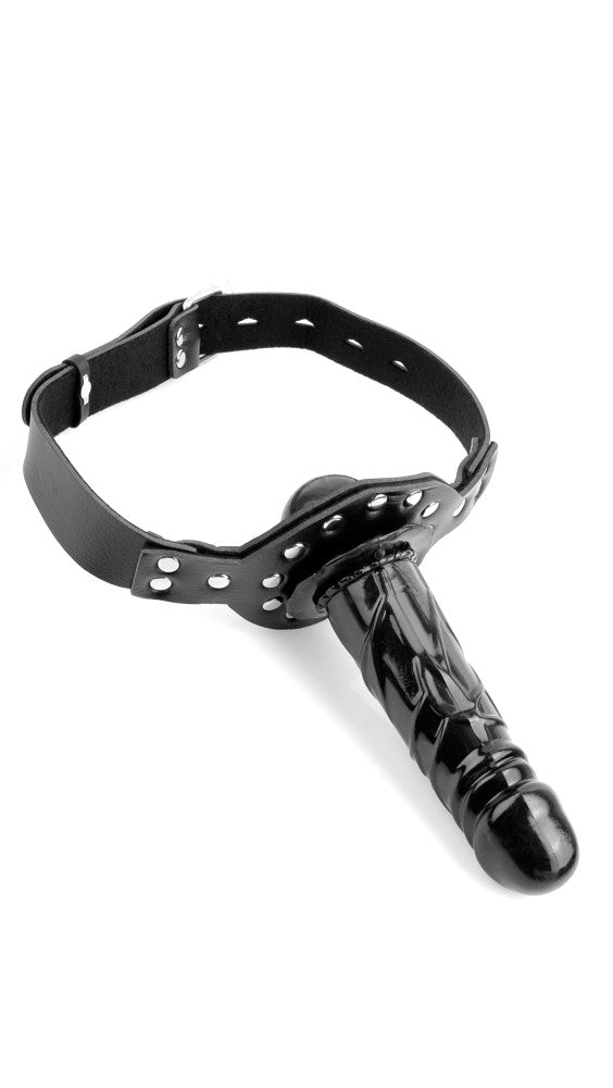 Deluxe Ball Gag with Dildo Black