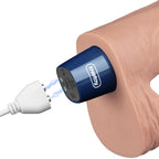 9" REAL SOFTEE Rechargeable Vibrating Dildo (Flesh)