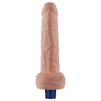 9" REAL SOFTEE Rechargeable Vibrating Dildo (Flesh)
