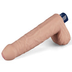9" REAL SOFTEE Rechargeable Vibrating Dildo (Flesh)