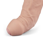 9" REAL SOFTEE Rechargeable Vibrating Dildo (Flesh)