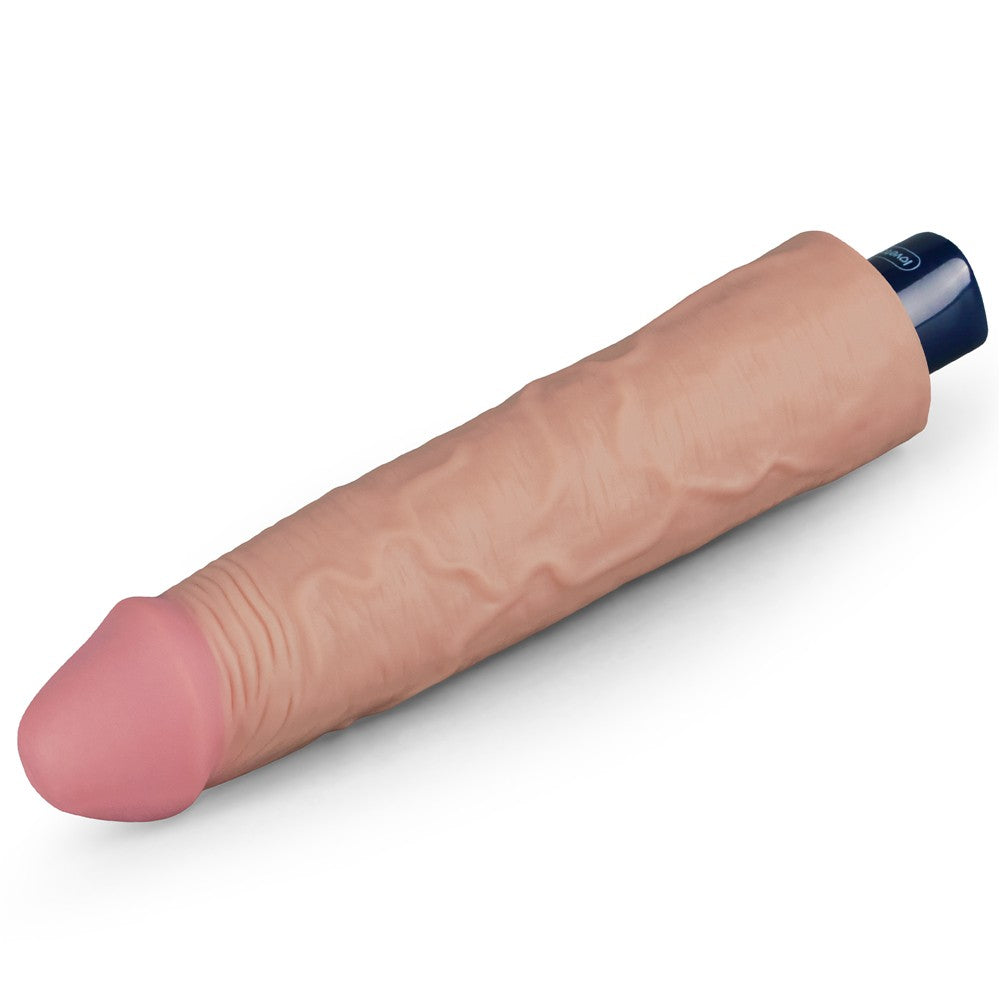 9.5" REAL SOFTEE Rechargeable Vibrating Dildo(Flesh)