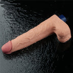 10" REAL SOFTEE Rechargeable Vibrating Dildo(Flesh)