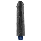9.5" REAL SOFTEE Rechargeable Vibrating Dildo(Black)