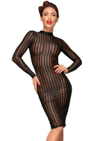 Classic dress made of elastic tulle - M