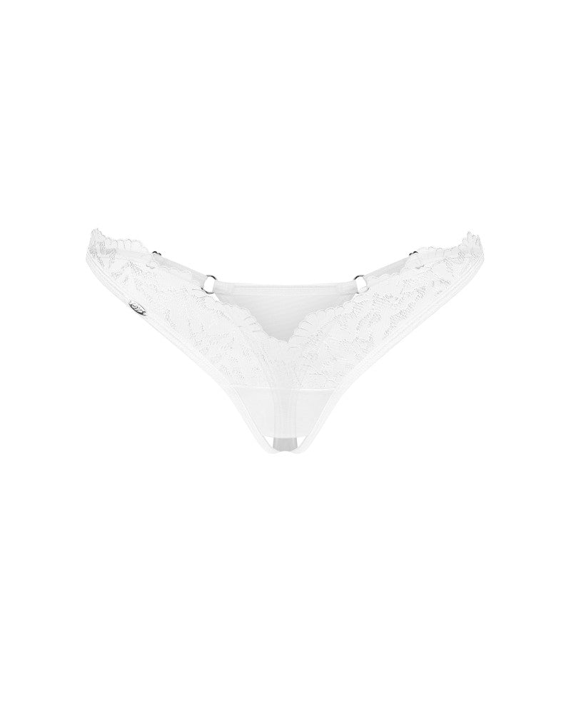 Arrowel White crotchless thong L/XL