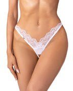 Arrowel White crotchless thong L/XL