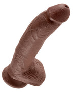 9" Cock with Balls Brown
