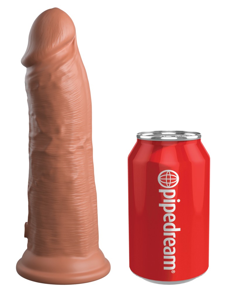 8" Dual Density Silicone Cock Tan