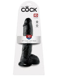 10" Cock with Balls Black