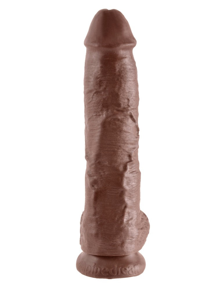 10" Cock with Balls Brown