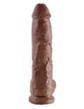 10" Cock with Balls Brown