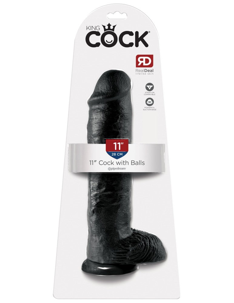 11" Cock with Balls Black