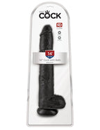 14" Cock with Balls Black
