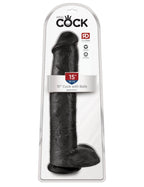 15" Cock with Balls Black