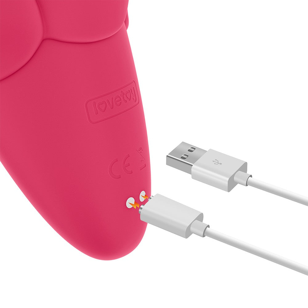 Flicker Rechargeable Vibrator Rose Red