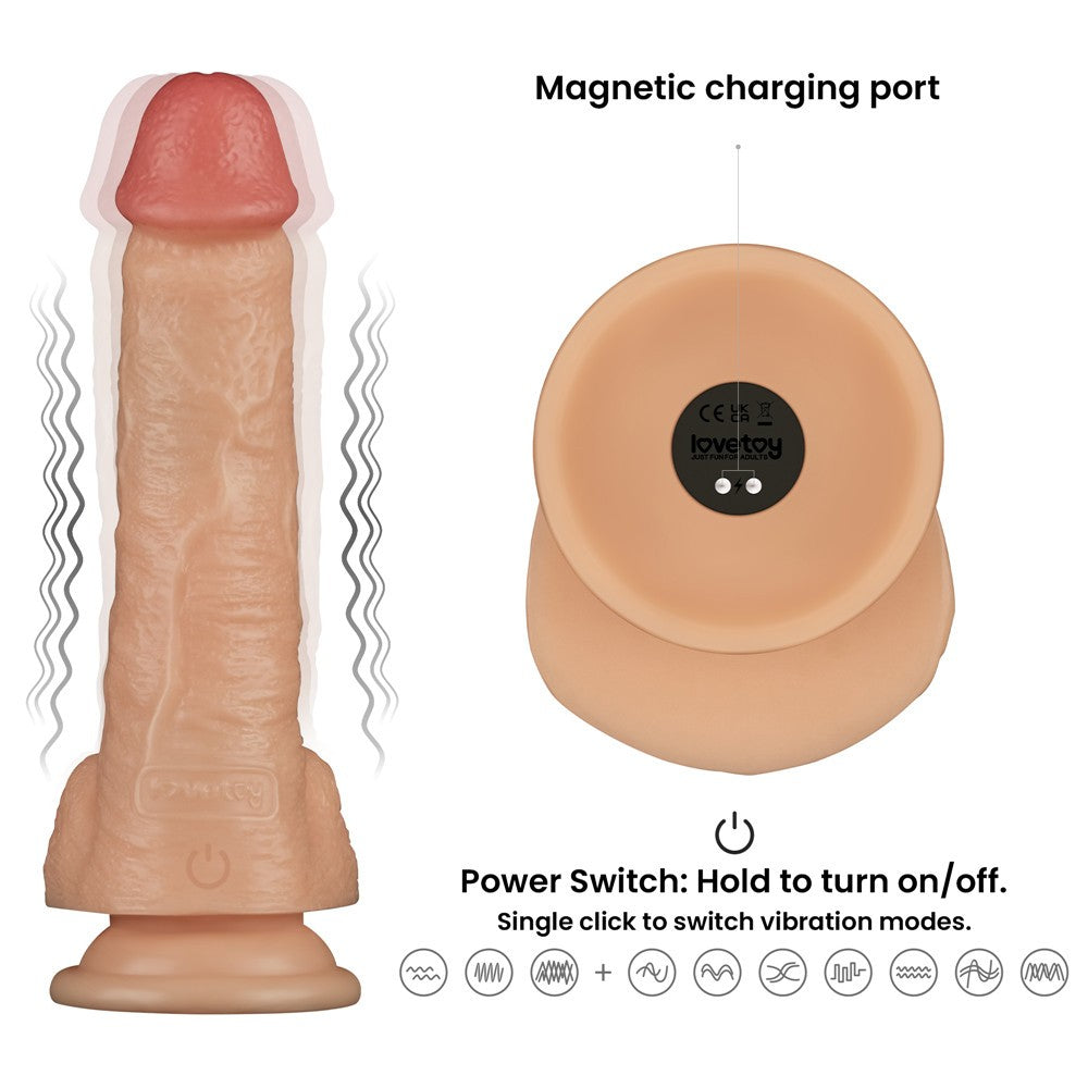 Vibrating Enhanced Strap on Set 8'' XS/S/M