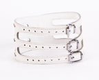 Designer Traingo Collar Made in Calf Softy Leather White